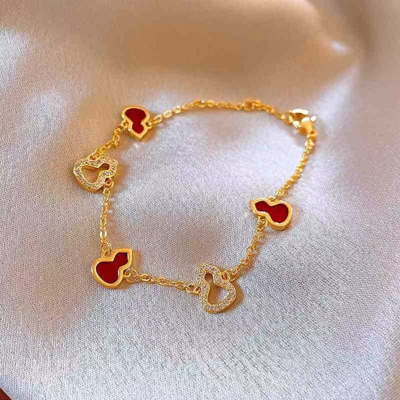 Zircon gourd patchwork bracelet, fashionable commuting jewelry