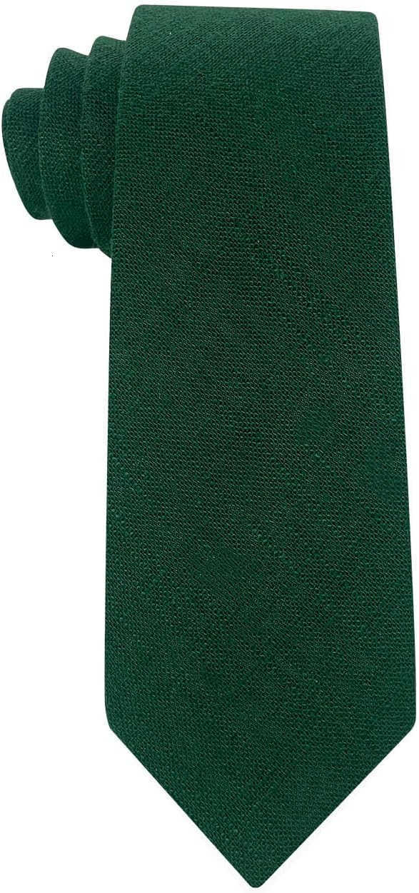 Mens Solid Color Necktie Cotton Neck Tie for MenW250904