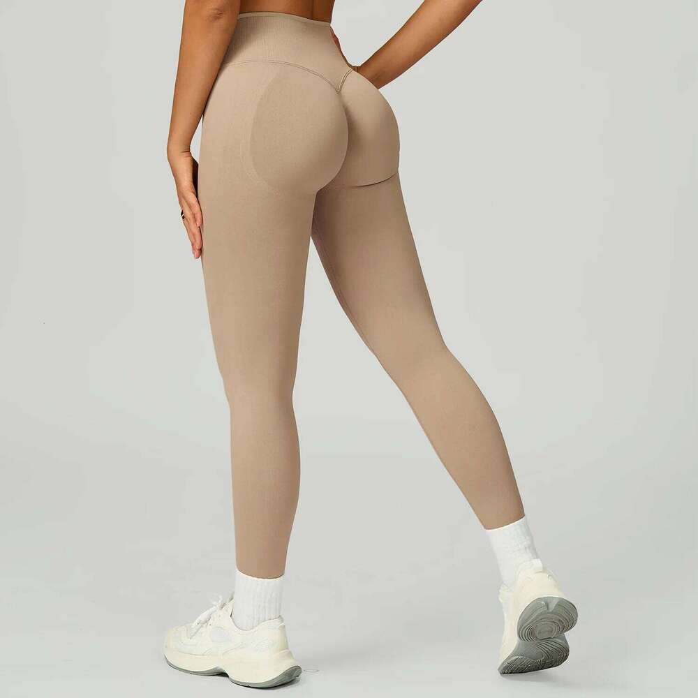 Fiess Seamless Women Running Training Yoga Pants Breathable High Waist Sports Leggings Workout Clothing