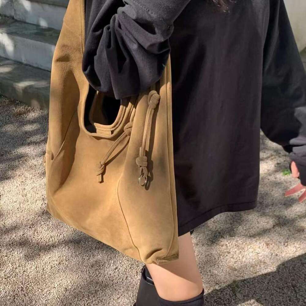 Leather Suede oulder Women's Casual Commute Large Capaci Tote Bag Fall Winter Faion Trend Korean Sle Handbagluxury bag tote bag