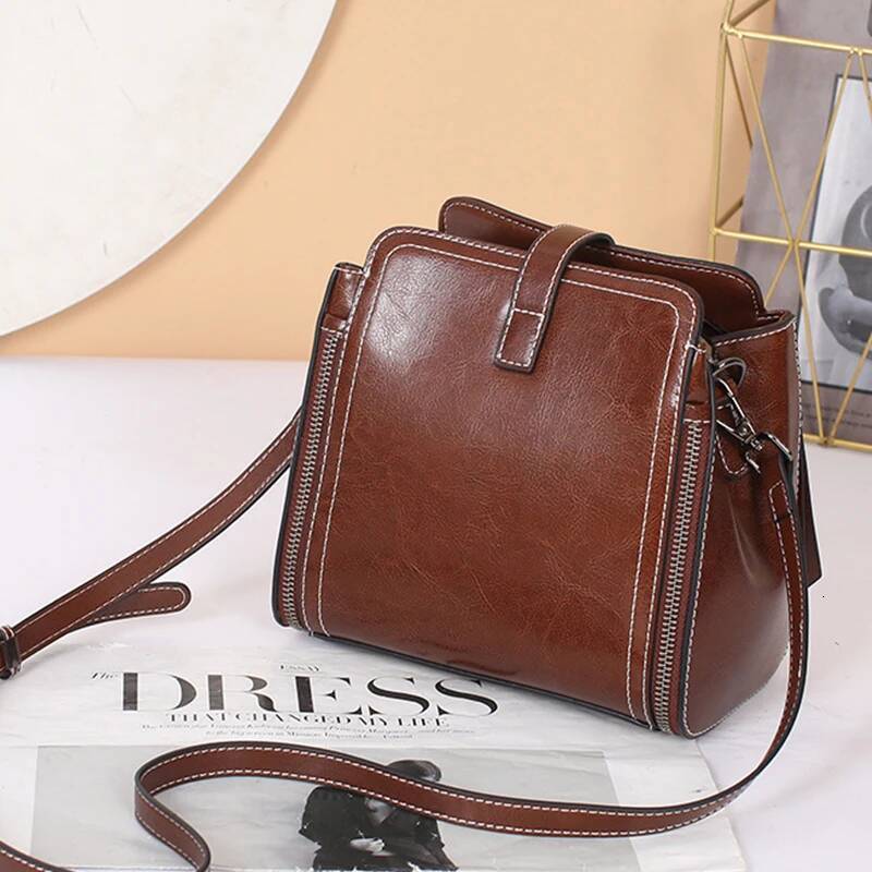 Cowhide Women Bags 2024 New Fashion Genuine Leather Women's Handbag High-quality Crossbody Shoulder Bag 8807