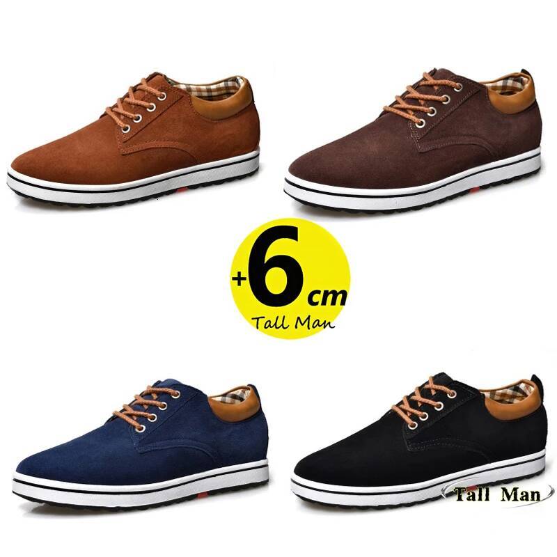 Booster Shoes Lift Men Elevator Sneakers Height Increase Insole 6CM Sport Black Blue Brown ddmysaturn