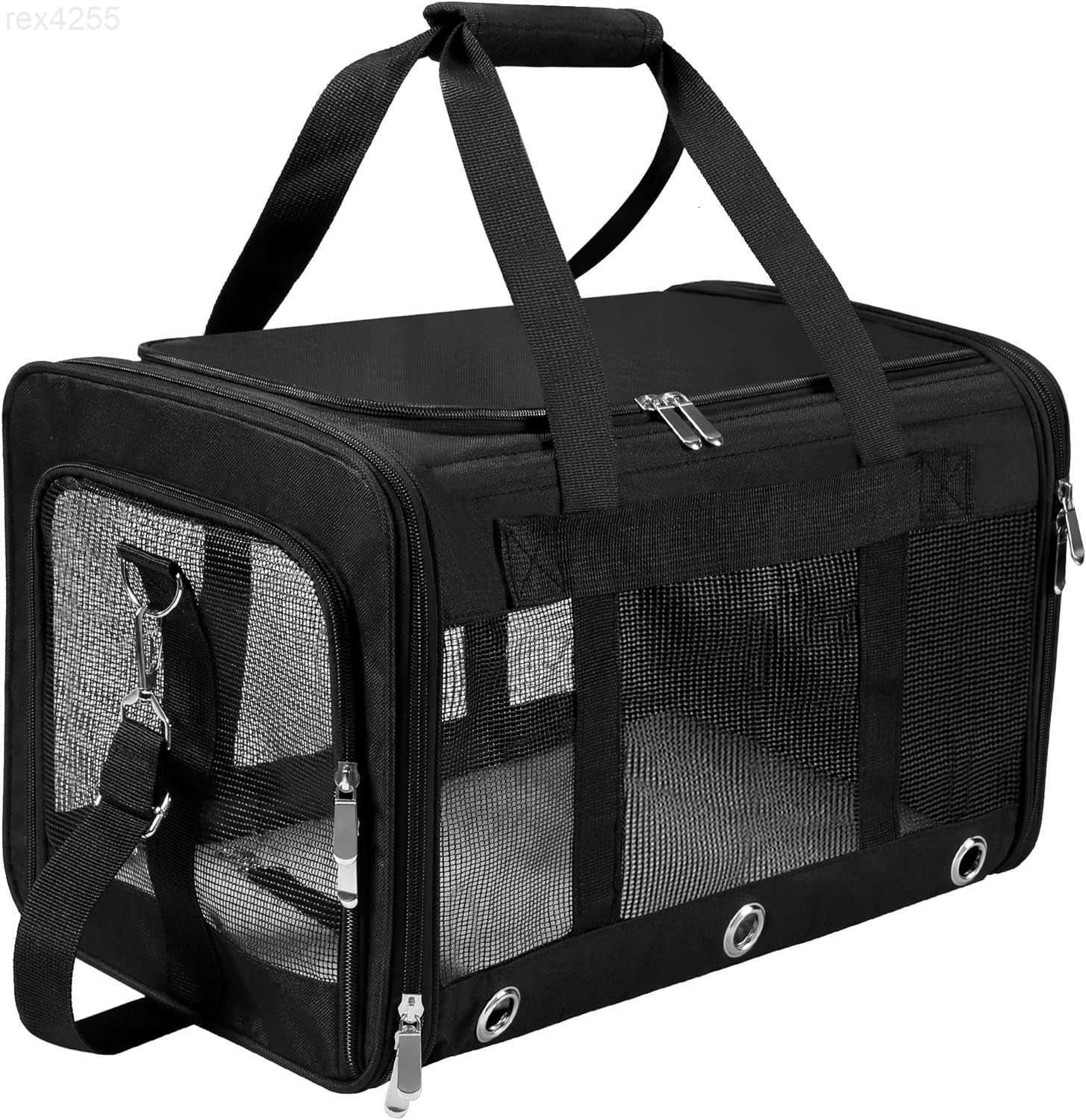 Soft Sided CatDog CarrierCollapsible Pets Travel Carriers for PetPuppy with Shoulder Strap Removable MatMesh Top Load Small DogsCats Carry Bag Up to 1