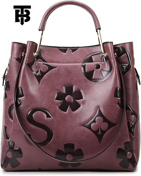 TB Designer s bag BHULAMTE Bucket Bag for Women, High-End Feel, Large Capacity, Fashionable Embossed Shoulder Bag, Handbag, Office Commuter Bag