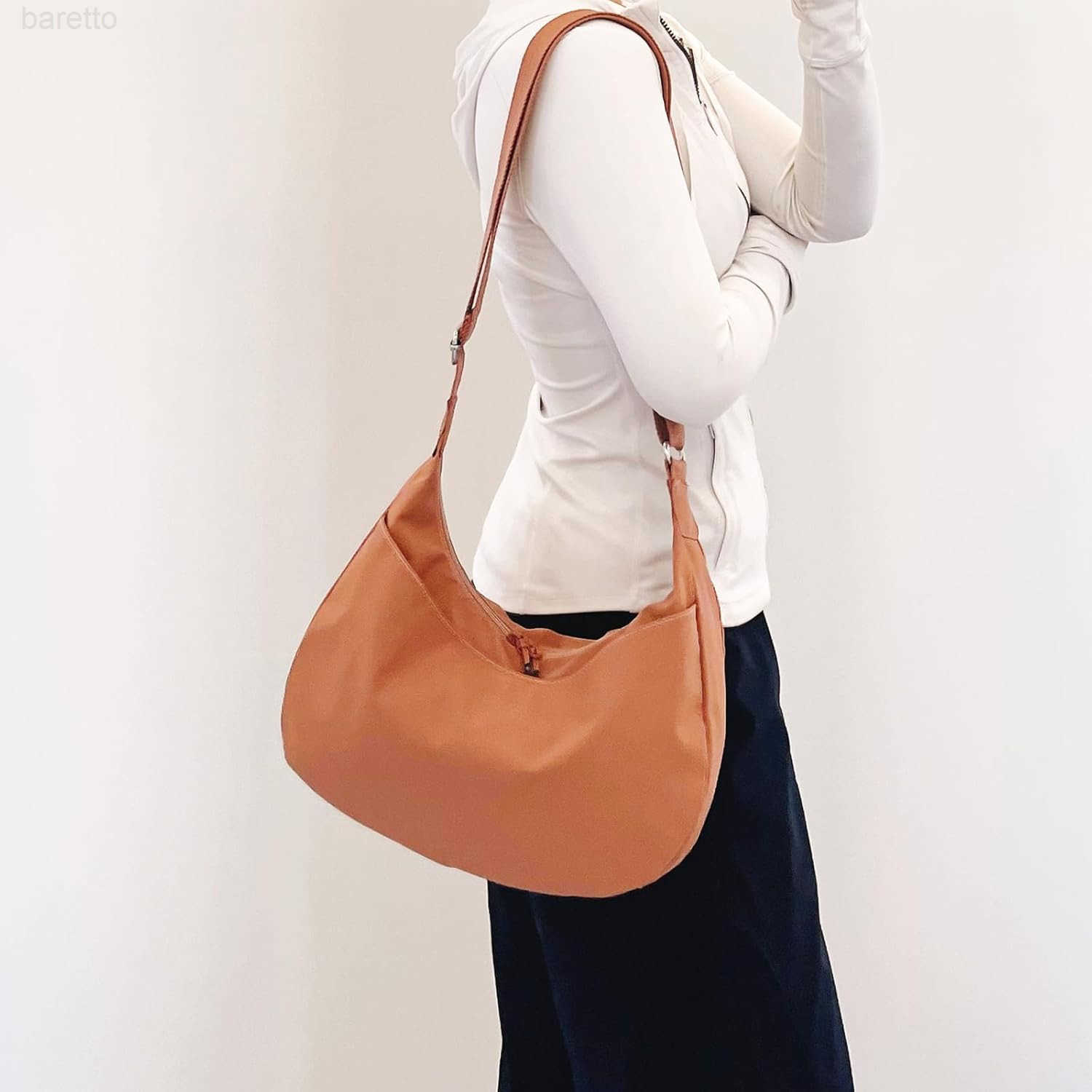 Lightweight Crescent Bag Nylon Crossbody Bags for Women MultiPocket Sling Hobo Luna Bag Womens Shoulder Handbag for Travel M250903