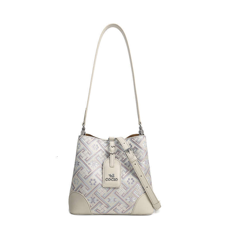 2025 New Printed Fashion Bucket Bag for Women - Large Capacity, Versatile Handbag/Shoulder/Crossbody, Minimalist Style, Premium Microfiber Leather