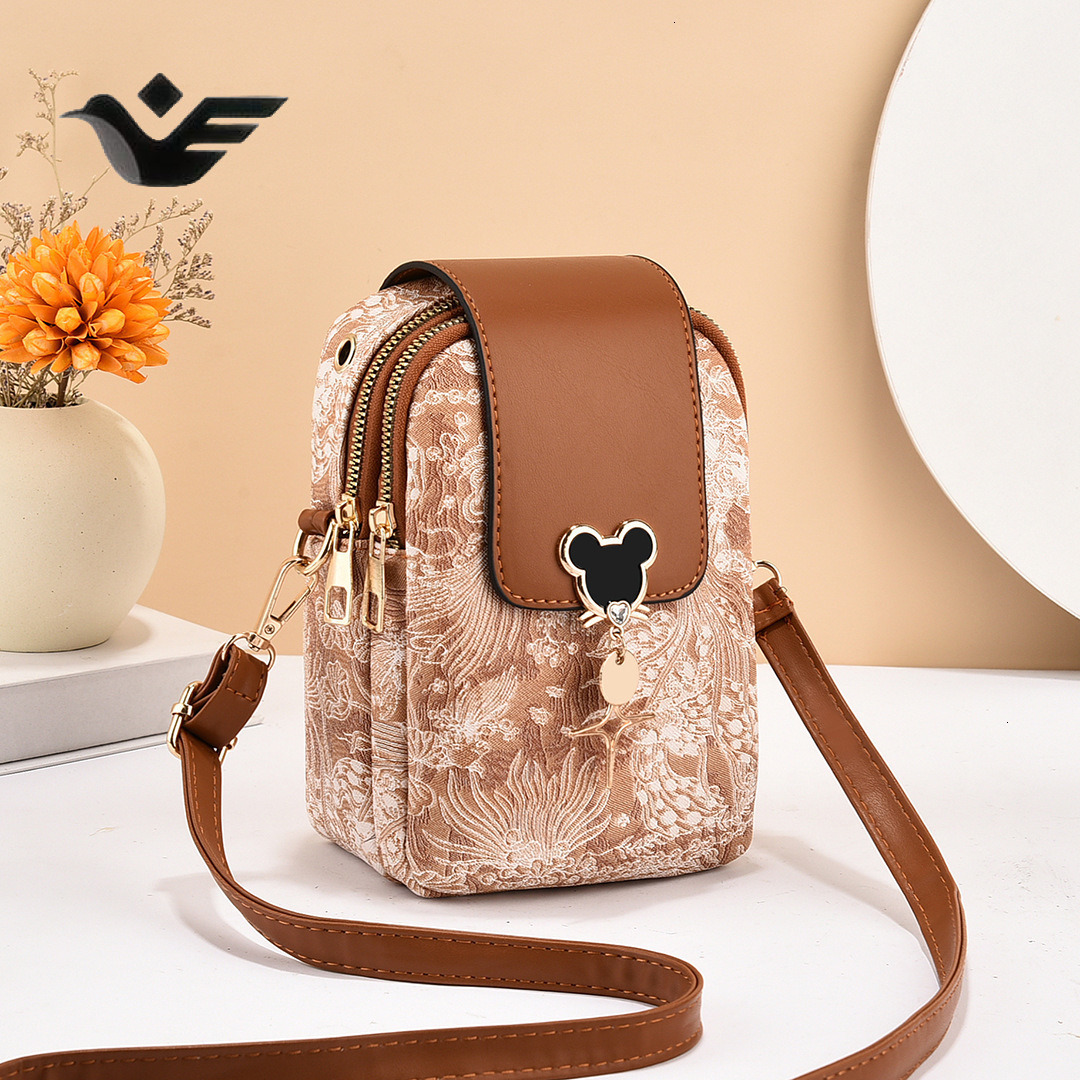 Feiyan Free Shipping New Designer Bag Luxury Shopping Bag Manufacturer Export Women's Phone Bag Single Shoulder Crossbody Bag Elegant Women'