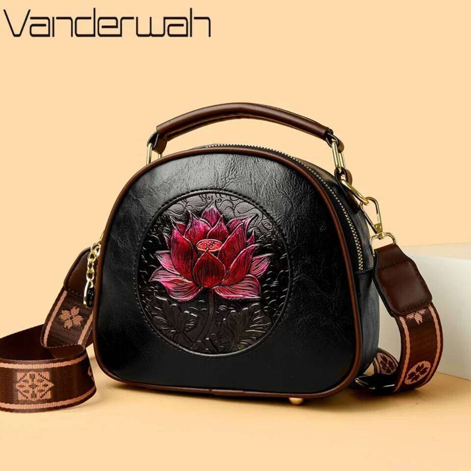 Handbags Designer Small Tote Purses Lotus Crossbody Shoulder Messenger Bags for Women Wide Strap Sac A Main