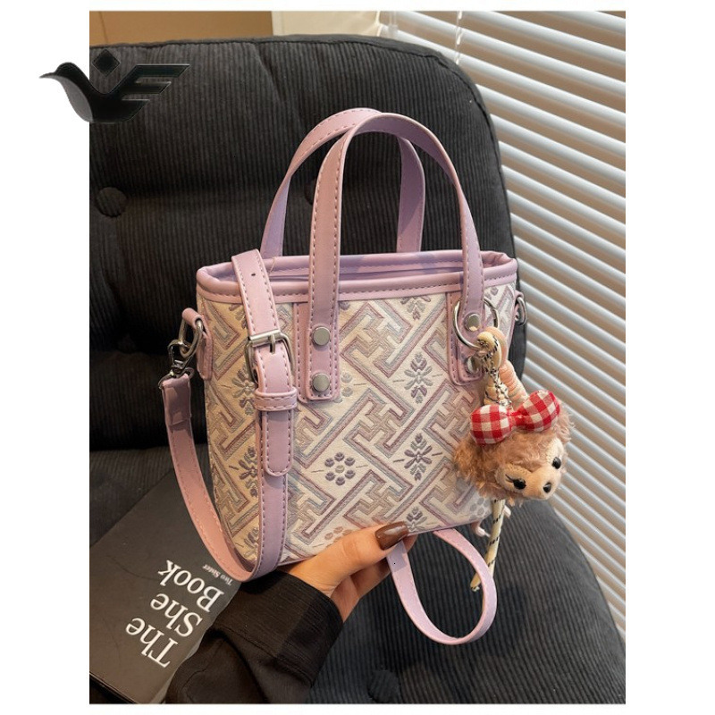 Feiyan Free Shipping New Designer Bag Luxury Shopping Bag Pattern Handheld Bucket Bag High-end National Style Light Luxury Versatile Shoulder Bag For 