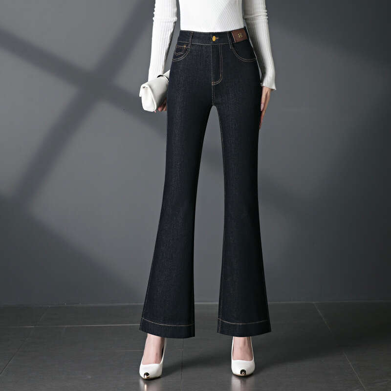 womens jeans Flared Jeans Women, New High-Waisted Slimming Pants for Spring and Autumn, Petite Slim Fit, Premium Commuting Fashionable Elegant 2091