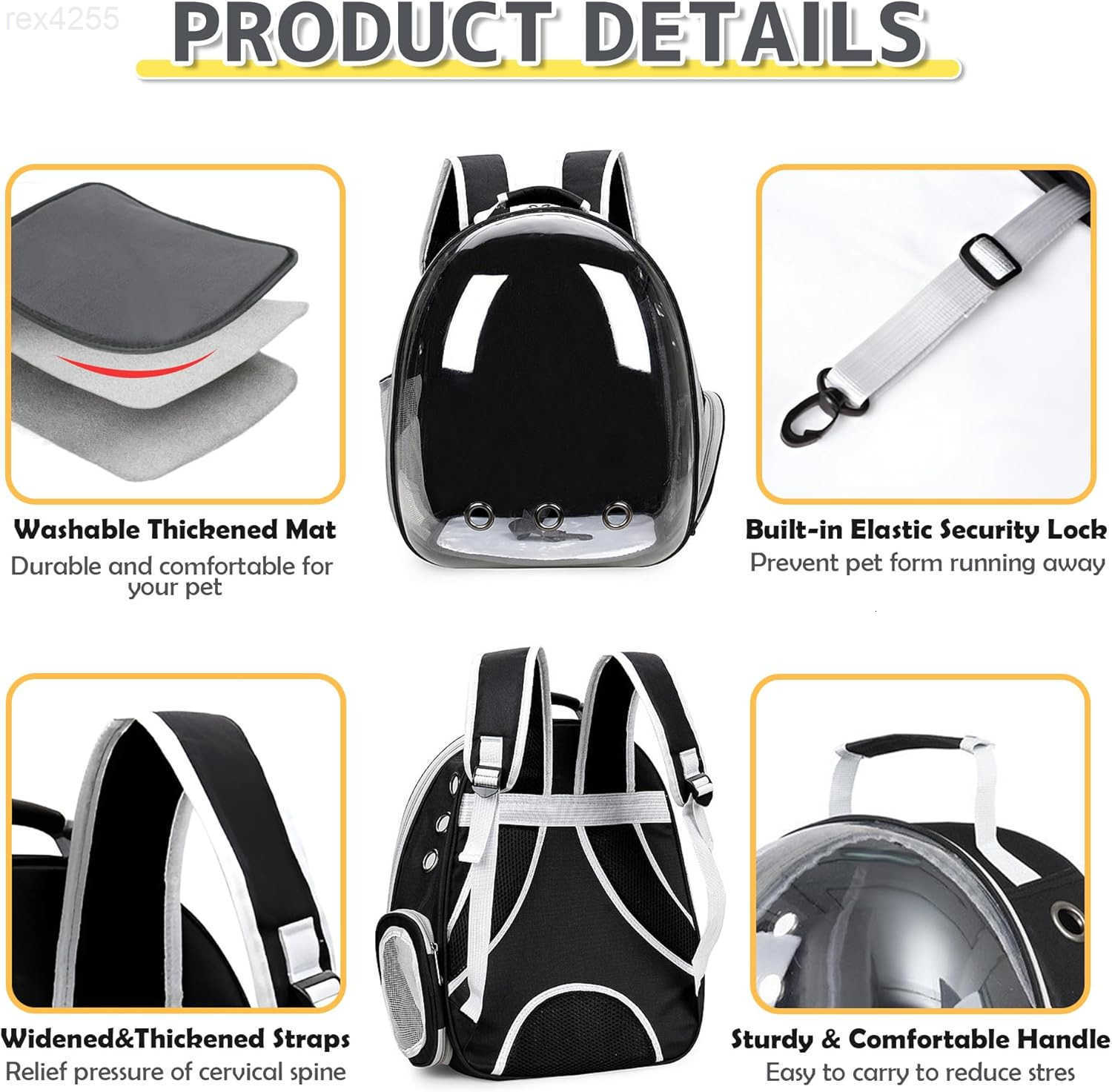 Cat Backpack Carrier Bubble Bag Transparent Space Capsule Pet Carrier Dog Hiking Backpack Small Dog Backpack Carrier for Cats Puppies Airline Approved