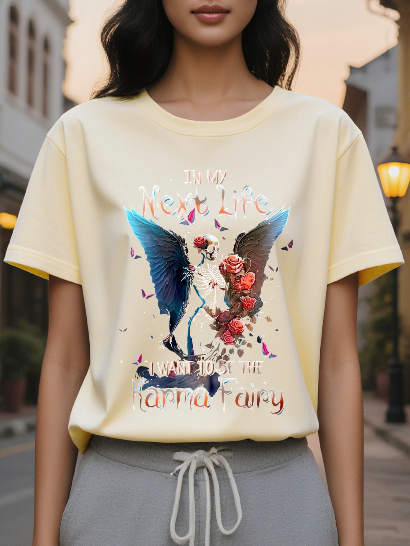 Hollow Letter Print T-Shirt Casual Round Neck Short Sleeve Top Spring and Summer Women's Clothing