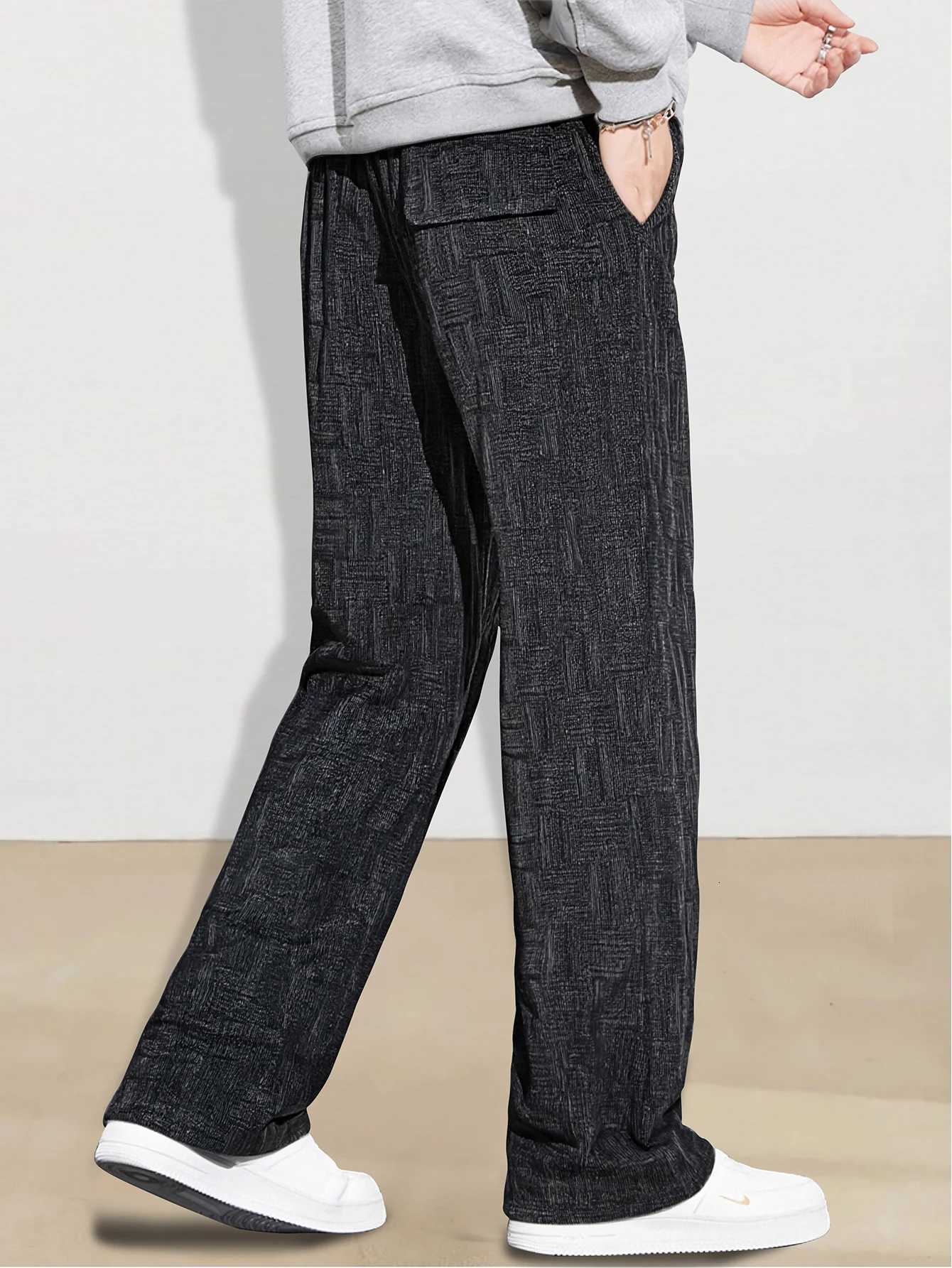 Baggy Corduroy Jogger Pants Men Tech Fleece Sweatpants Man Autumn Winter Casual Harem Pants Male Sport Thermal TrousersXJ250904