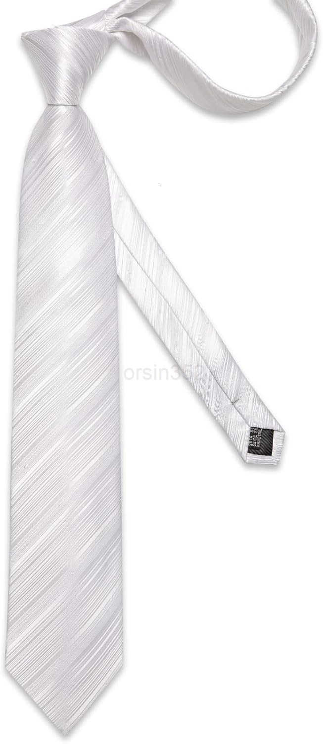 Mens Silk Necktie Solid Color Tie and Pocket Square Cufflink Tie Clip Set Woven Plain Ties for Men Wedding PartyW250904