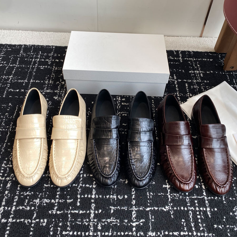 Minimalism Simple real leather Loafers slip on shoes Flat boat shoes dress shoes Luxury designer Loafers Vacation shoes Leisure Walking shoes