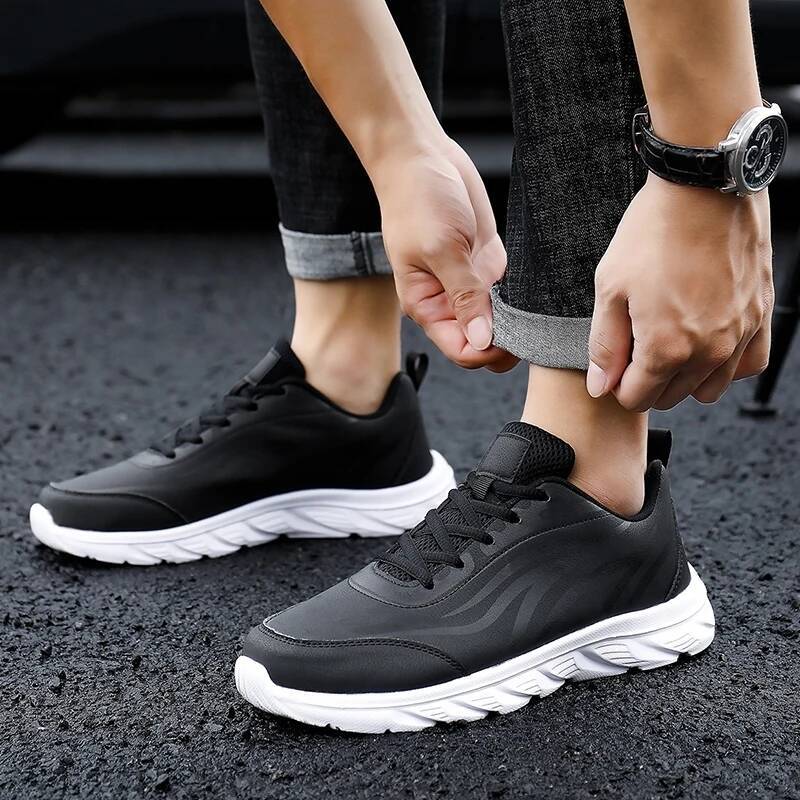 Waterproof Winter Leather Thick Plush Warm Men Casual Sneakers Fashion Non-slip Walking Shoes Zapatos Hombre ddmysaturn