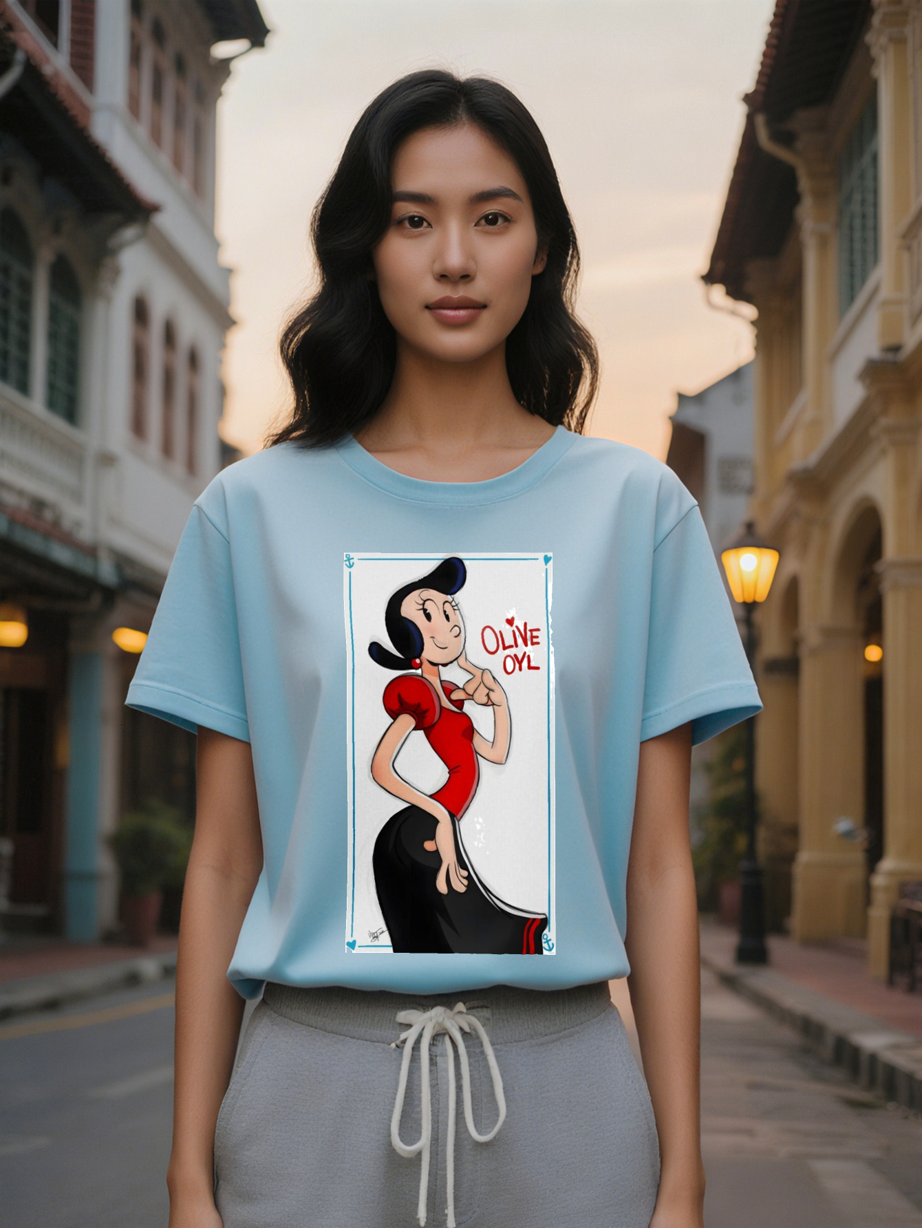 Large XL Casual Round Neck T-Shirt Print Design Top A Gift For Lady Plus Size 1fa61