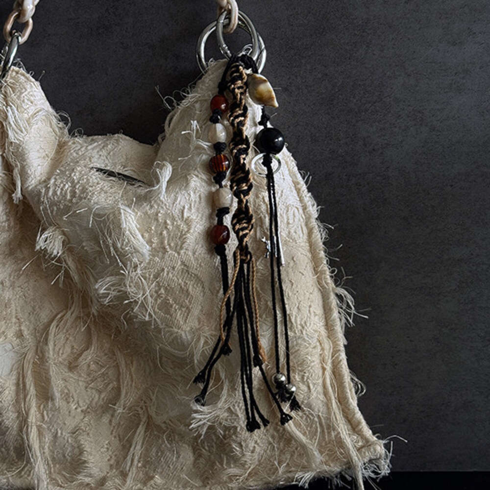 DHEssentials 2025 Retro Boho Handwoven Beaded Charm - Keychain, Phone Strap, Bag Accessory