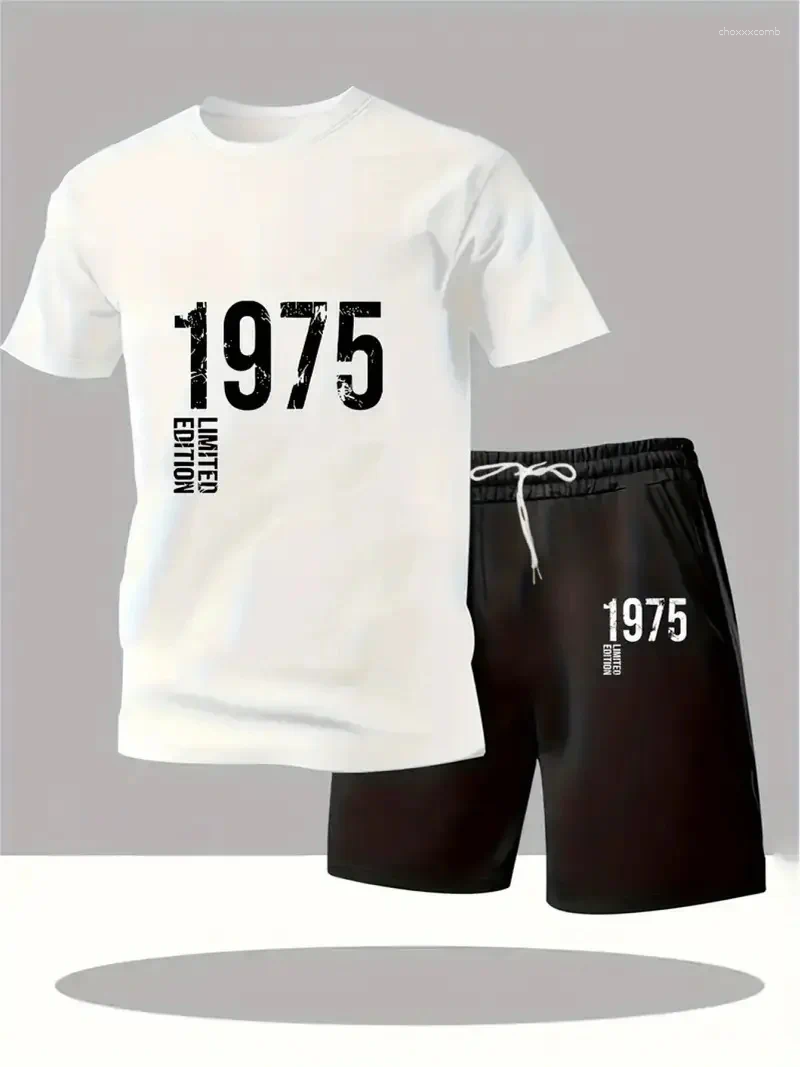 Men's Tracksuits Summer Casual Short Sleeved Top Shorts Set Fashion T-shirt And