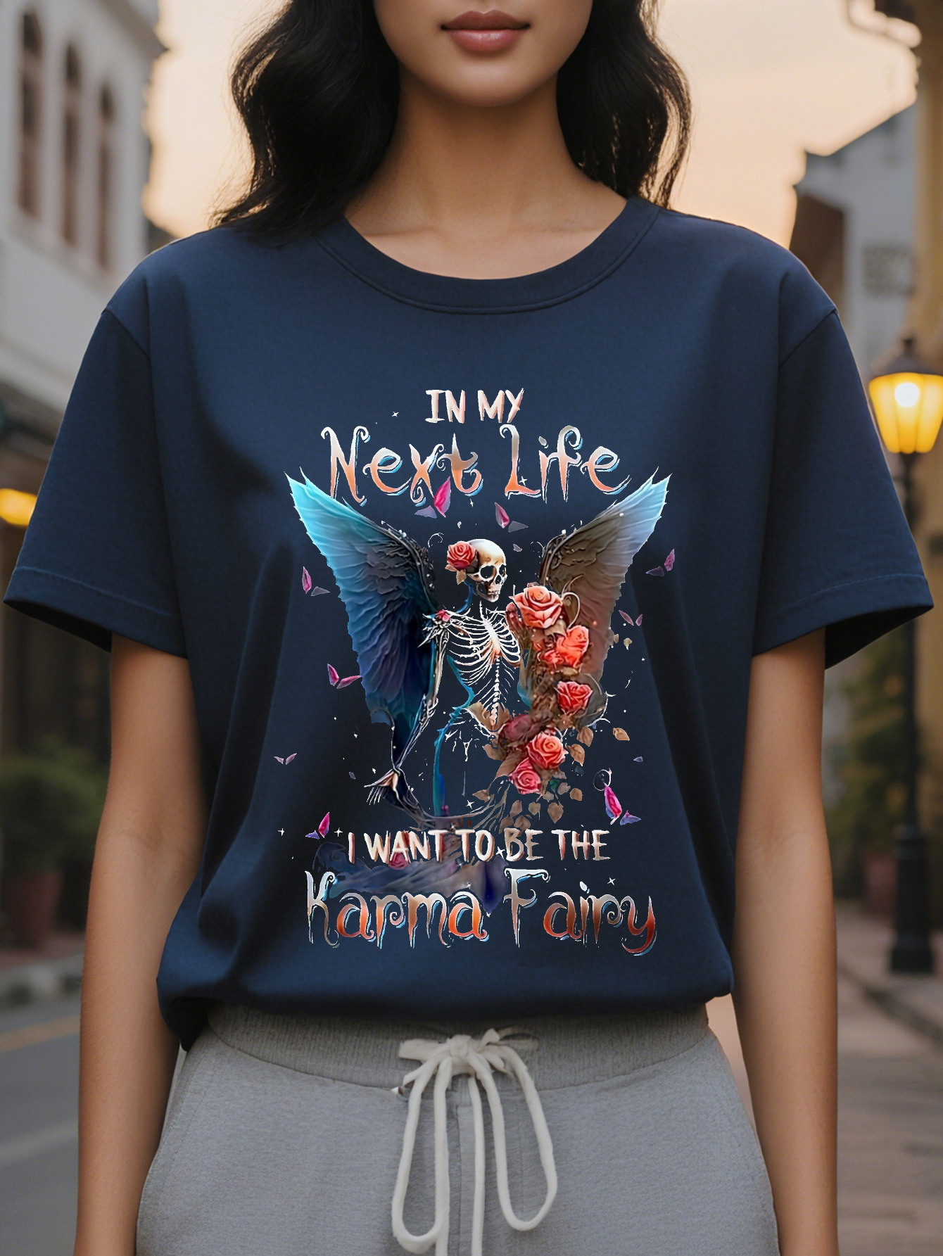 Hollow Letter Print T-Shirt Casual Round Neck Short Sleeve Top Spring and Summer Women's Clothing