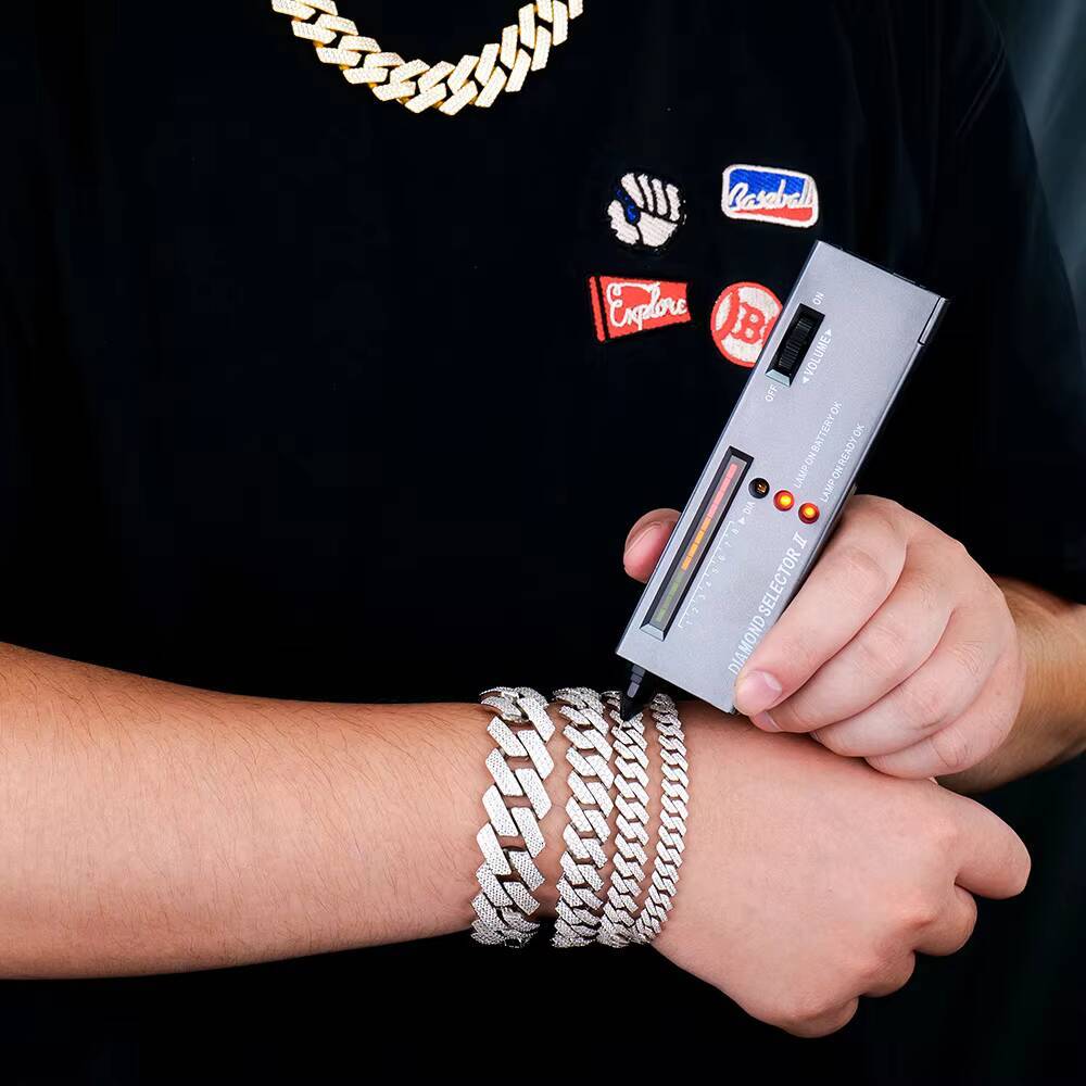 Hot Selling 8mm 10mm 14mm Sterling Silver 925 Iced Cuban Link Bracelet D VVS Moissanite Popular Hip Hop Jewelry