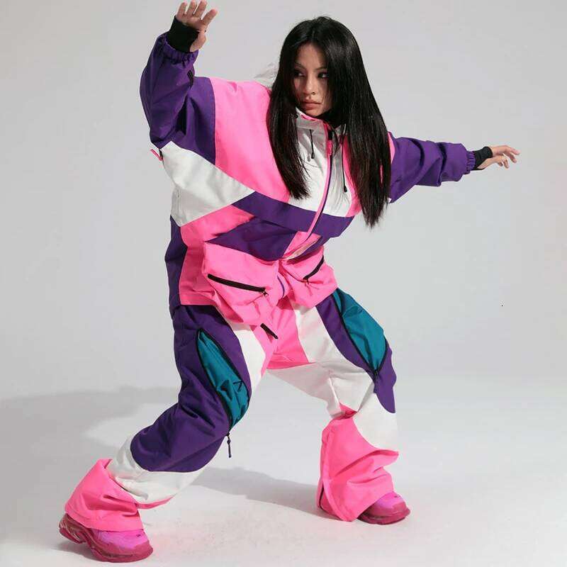 2026 Winter Hooded Jacket Pants Women Snow Suits Outdoor Sport Mountain Man Ski Sets Waterproof Warm Male Snowboard Costumes