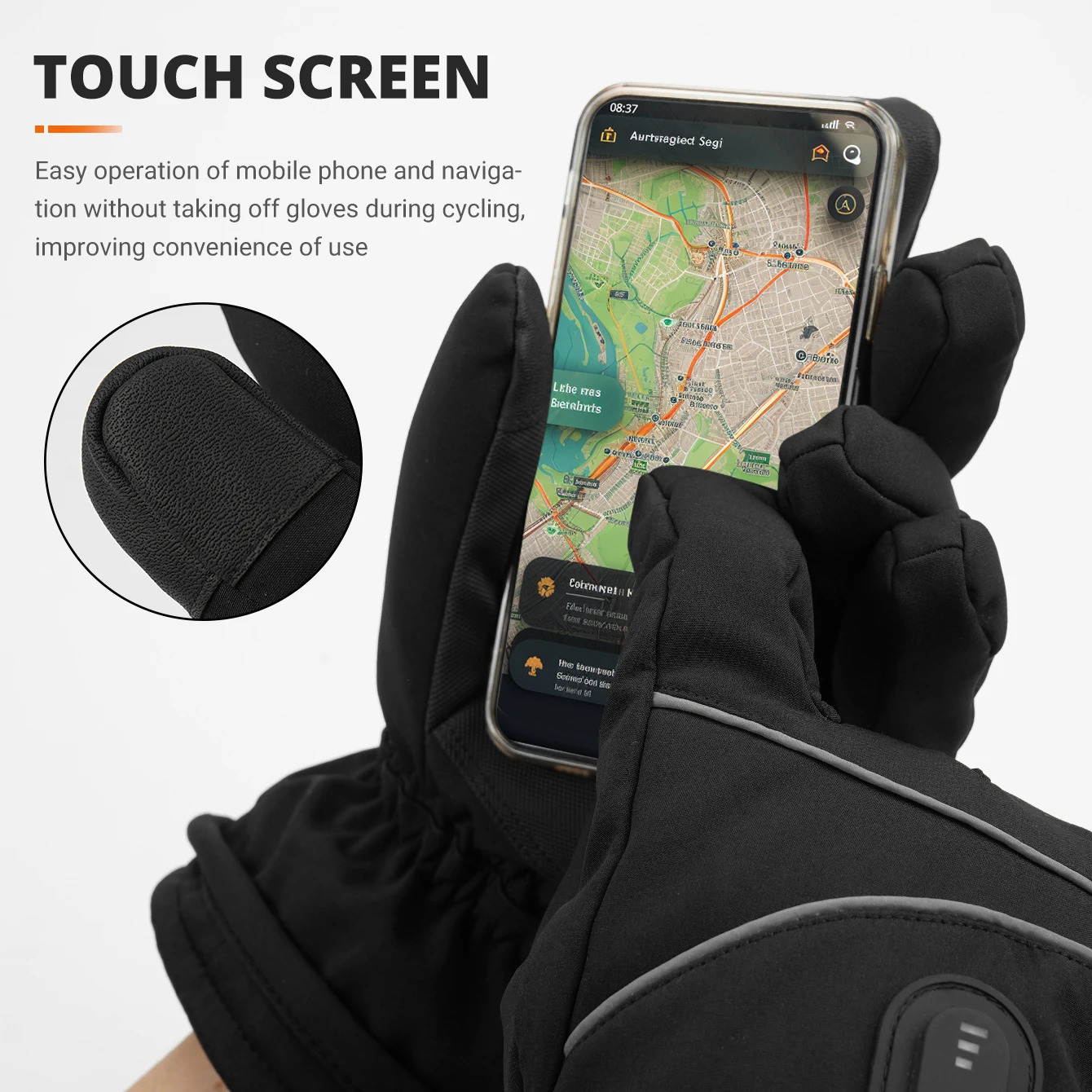 Rechargeable Electric Ski Heated Gloves Winter Warm Heated Gloves Windproof Touchscreen Thermal Gloves for Motorcycle Cycling 250903