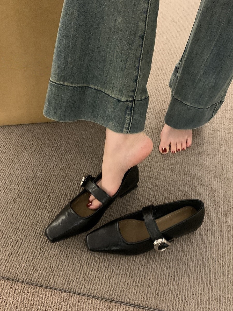 Designer Mary Jane Women's Shoes 2025 New Single Shoes Retro Fashion Small Leather Shoes