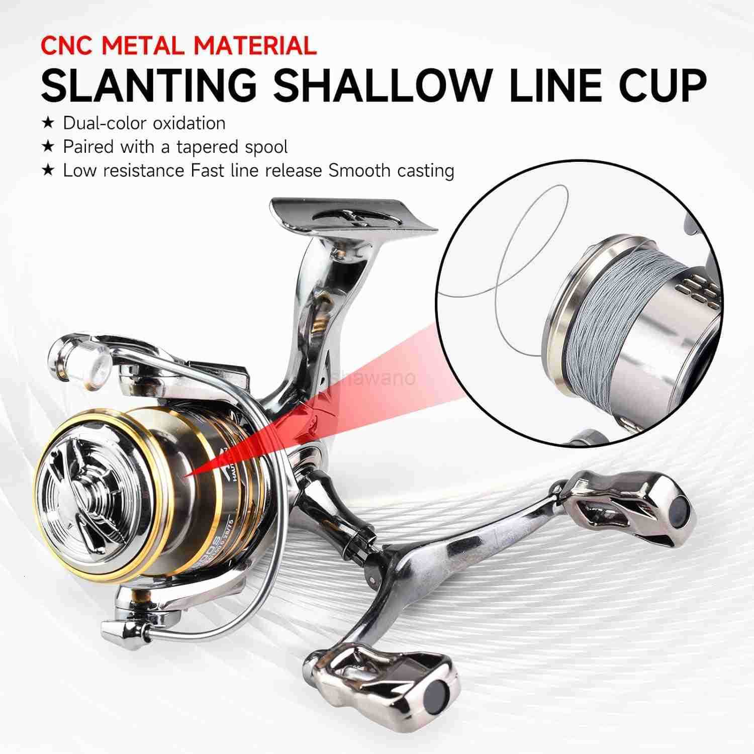 Spinning Fishing Reel 31BB Light Weight Ultra Smooth Alloy Spinning Fishing Reel with 100 M of PE Braided Dyneema Spare Spool W250904