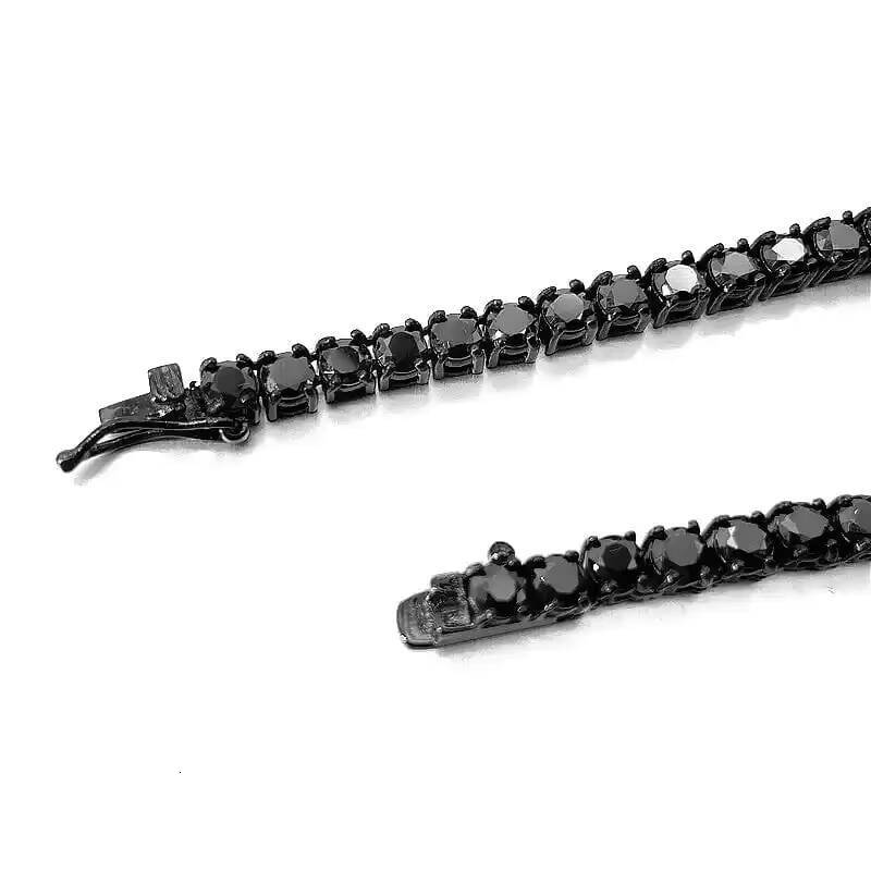 Hip Hop VVS Moissanite 3mm Tennis Chain Simple Style Bling 925 Sterling Silver Luxury Fine Jewelry Green Tennis Necklace