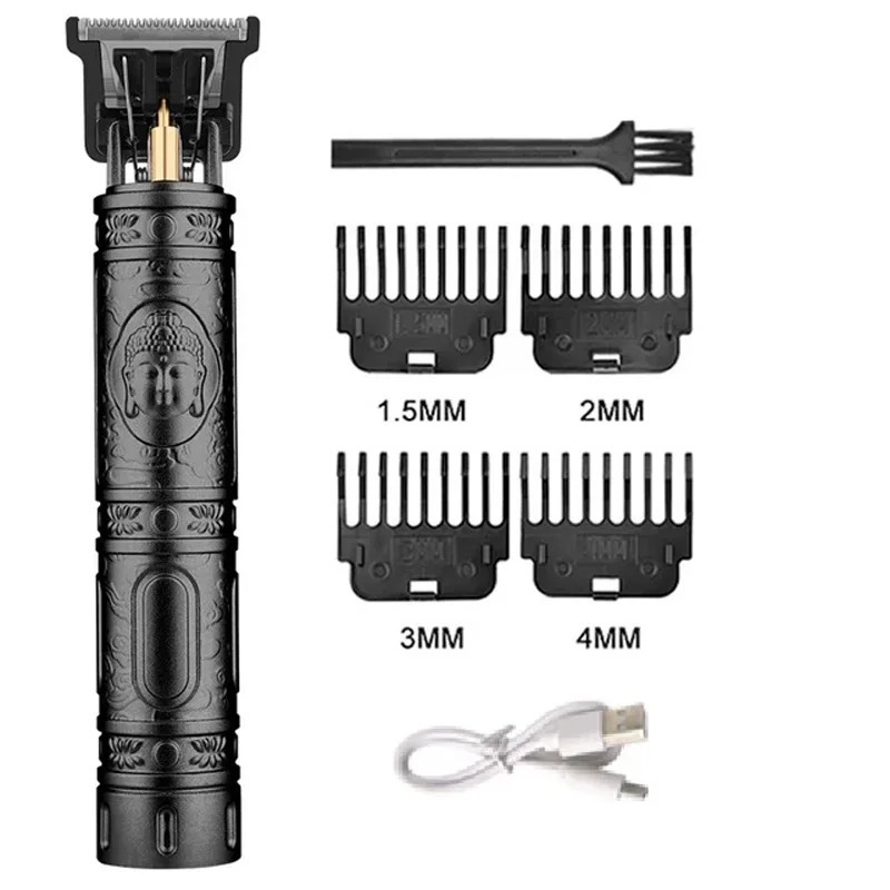 Carving Hair Clipper Professional Cutting Machine Barber Rechargeable Trimmer Metal Haircut for Men 250825