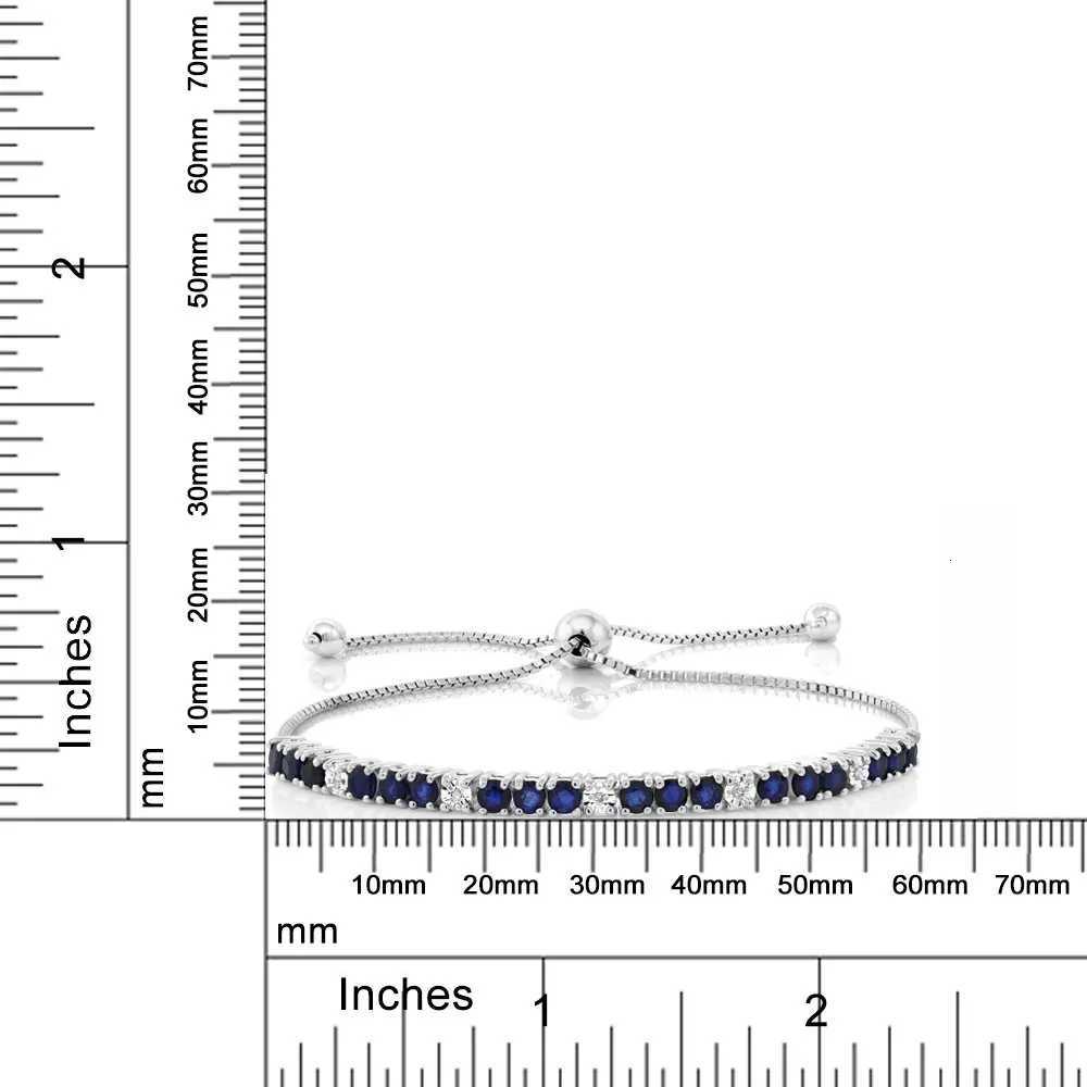 925 Sterling Silver Bracelet With Zircon Blue Crystal Simple Design Bracelet Fine Jewelry Party Valentines Day Gifts For Women W250904