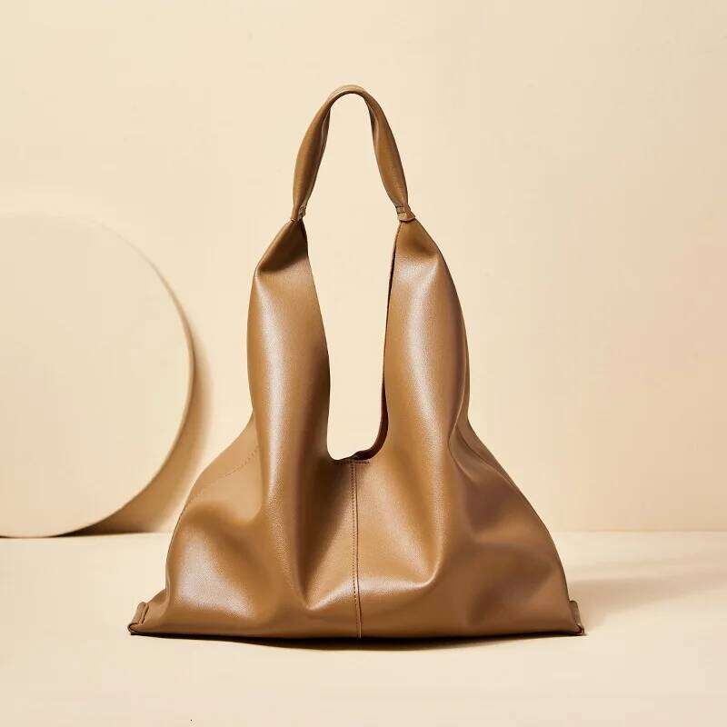 2025 New Tote Large-Capacity Commuter Shoulder Genuine Women's Bag Soft Leather