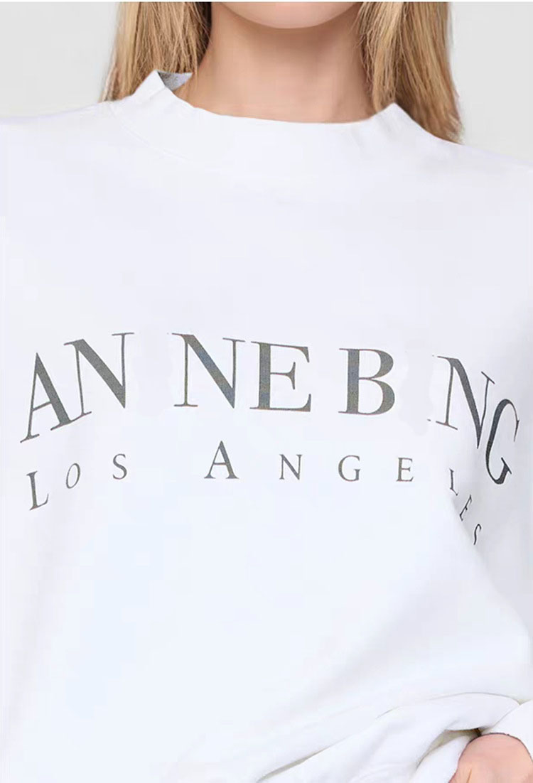 Designer Hoodies Women's AB Letter Print Fleece-Lined Crewneck Sweatshirt - Vintage Cotton Streetwear Pullover for Fall Winter 2025 (S/M/L