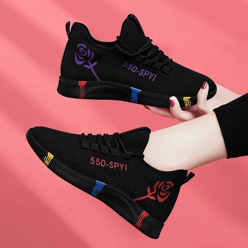 Tenis Feminino 2024 Women Running Air Mesh Light Soft Sneakers Female Flats Platform Lace Up Casual Shoes Basket Femme ddmysaturn