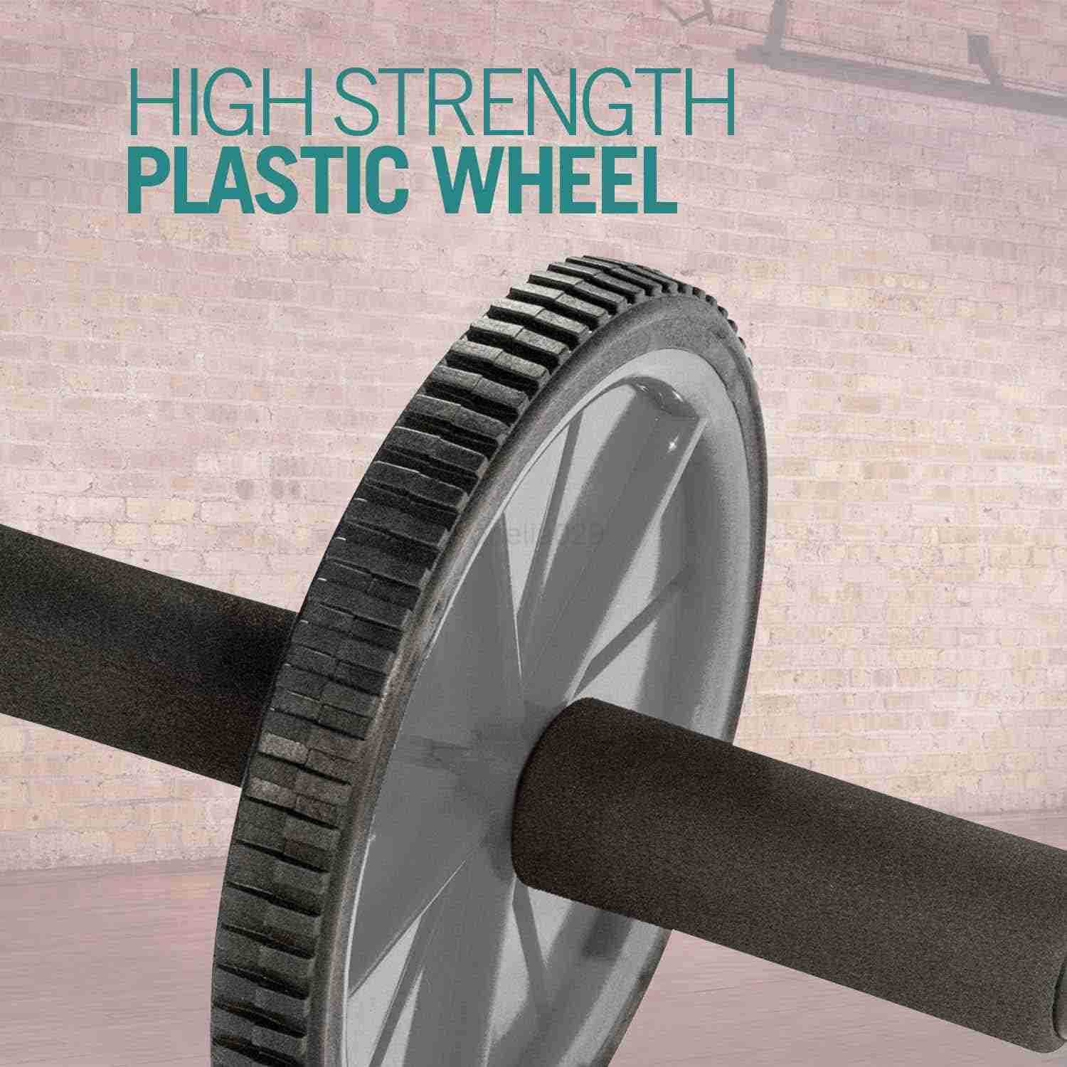 Ab Wheel Roller for Core Back Abdominal Exercises and Fitness Training to Build Strength with Comfort Foam Grips W250904