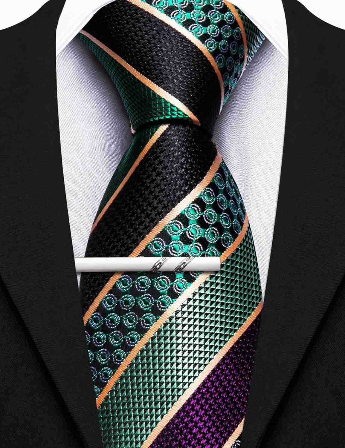 Mens 6 PCS Ties Silk Striped Paisley Check Floral Necktie Silky Woven Wedding Business Party Ties 334W250904