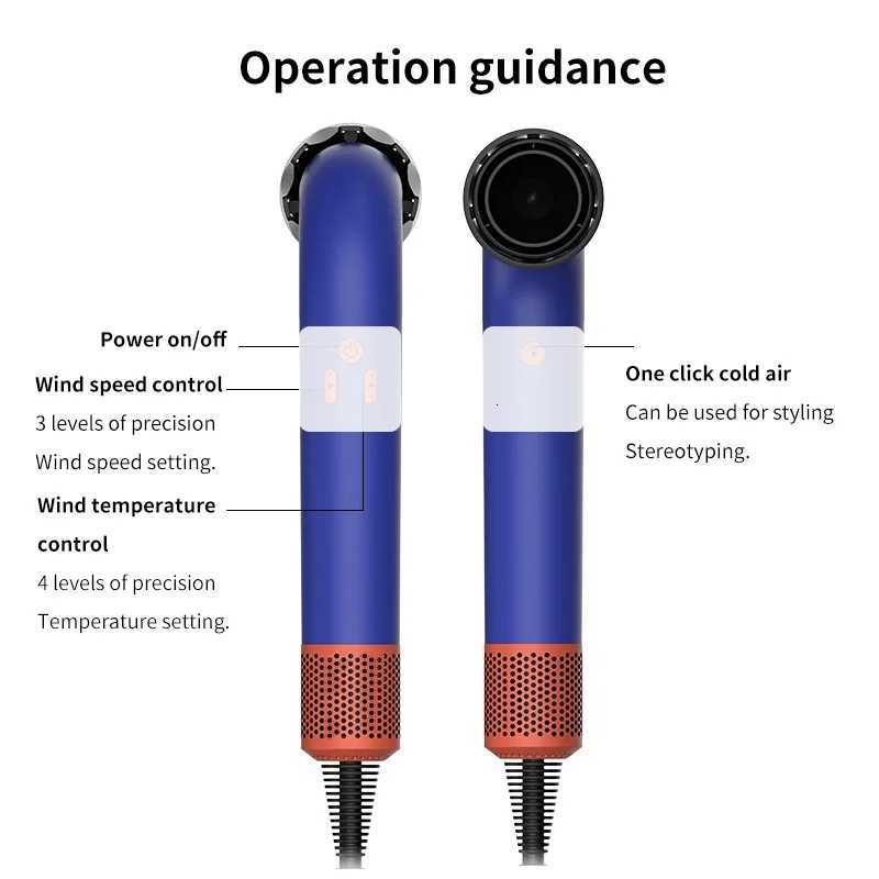 1400W pure original highpower hair dryer dries hair quickly lightweight body low noise comes with various types of nozzlesW250904