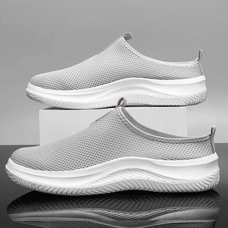 Men's Sneakers Comfortable Lightweight Soft Half Slipper Flat Running Outdoor Casual Sports Man Shoes ddmysaturn