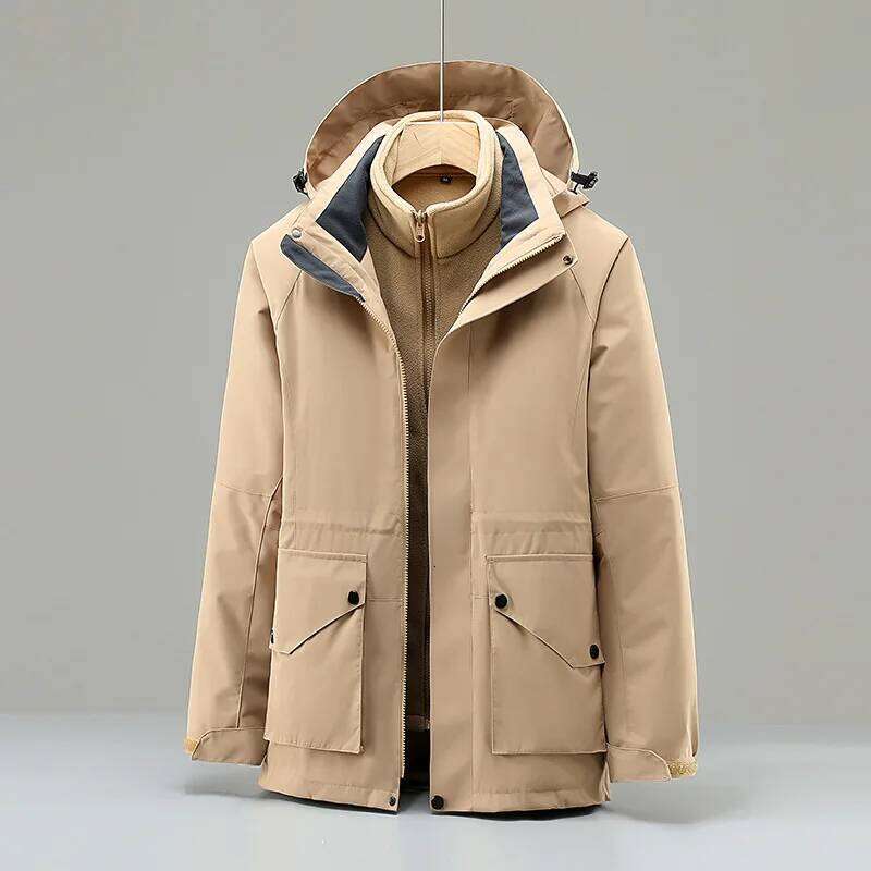 Customized Outdoor Three-In-One Two-Piece Wholesale Overalls Men Removable Thickened Thermal Jacket Women