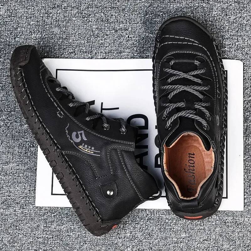Men's Leather Walking Shoes Women Hand ing Outdoor ed Men Casual Shoe Unisex Boots ddmysaturn