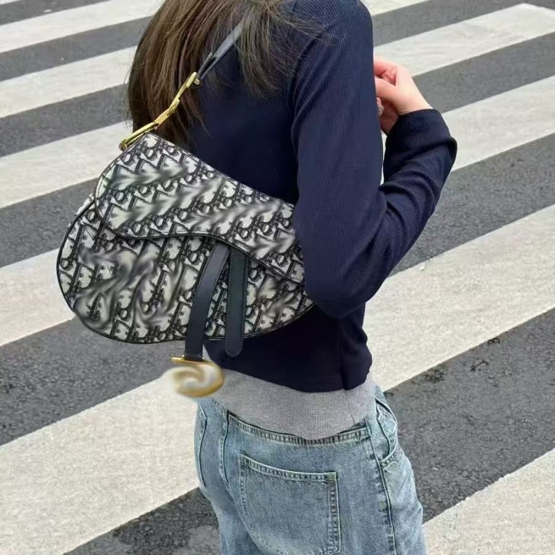 Shoulder Purse Handbag Tote Fashion Crossbody Black Saddle Bag Designer Womens Daily Hundreds 45854