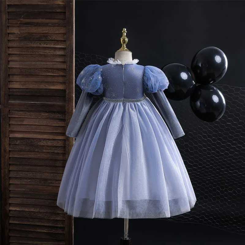 Girl Dress for Birthday New Autumn and Winter Elegant Princess CHIld Elsa Velvet Dress for Girls Aged 3 4 5 7 8 9 10 Years Z250904