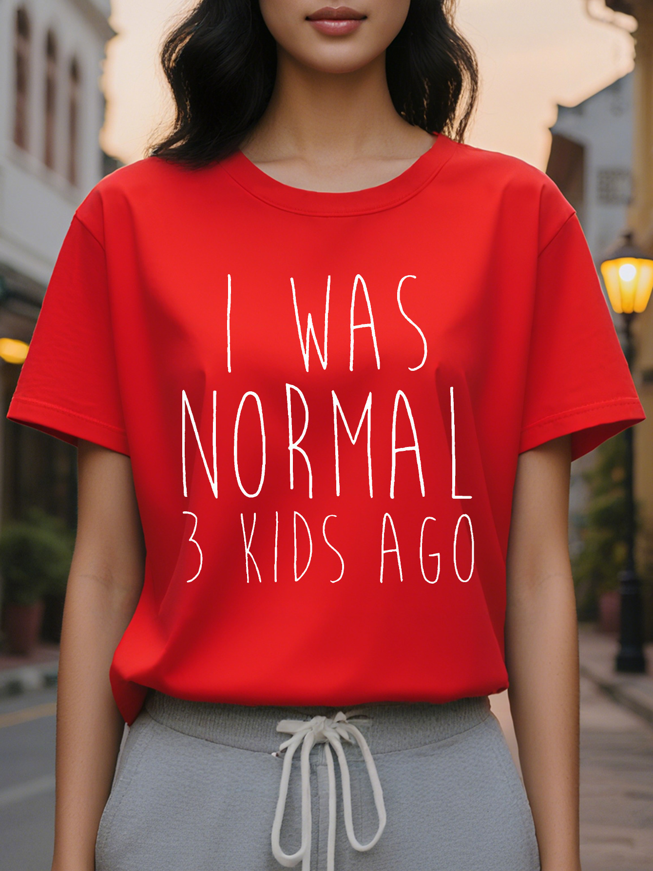 Ladies three years ago I was normal pattern vest casual crew neck sleeveless shirt black with white letter printing