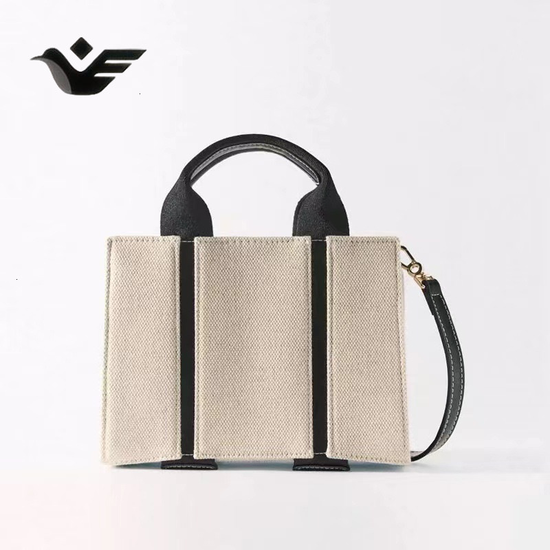 Feiyan Free Shipping New Designer Bag Luxury Shopping Bag Women's Bag Fashion Versatile Canvas City Handbag Crossbody Bag High-end Small Square B