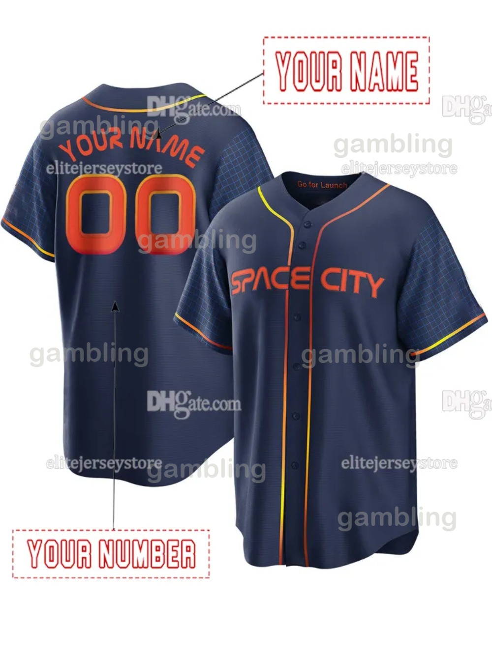 Personalized Custom Baseball Jersey Jose Altuve Jeremy Pena Yordan Alvarez Meyers Abreu Embroidered Letter Number Design3