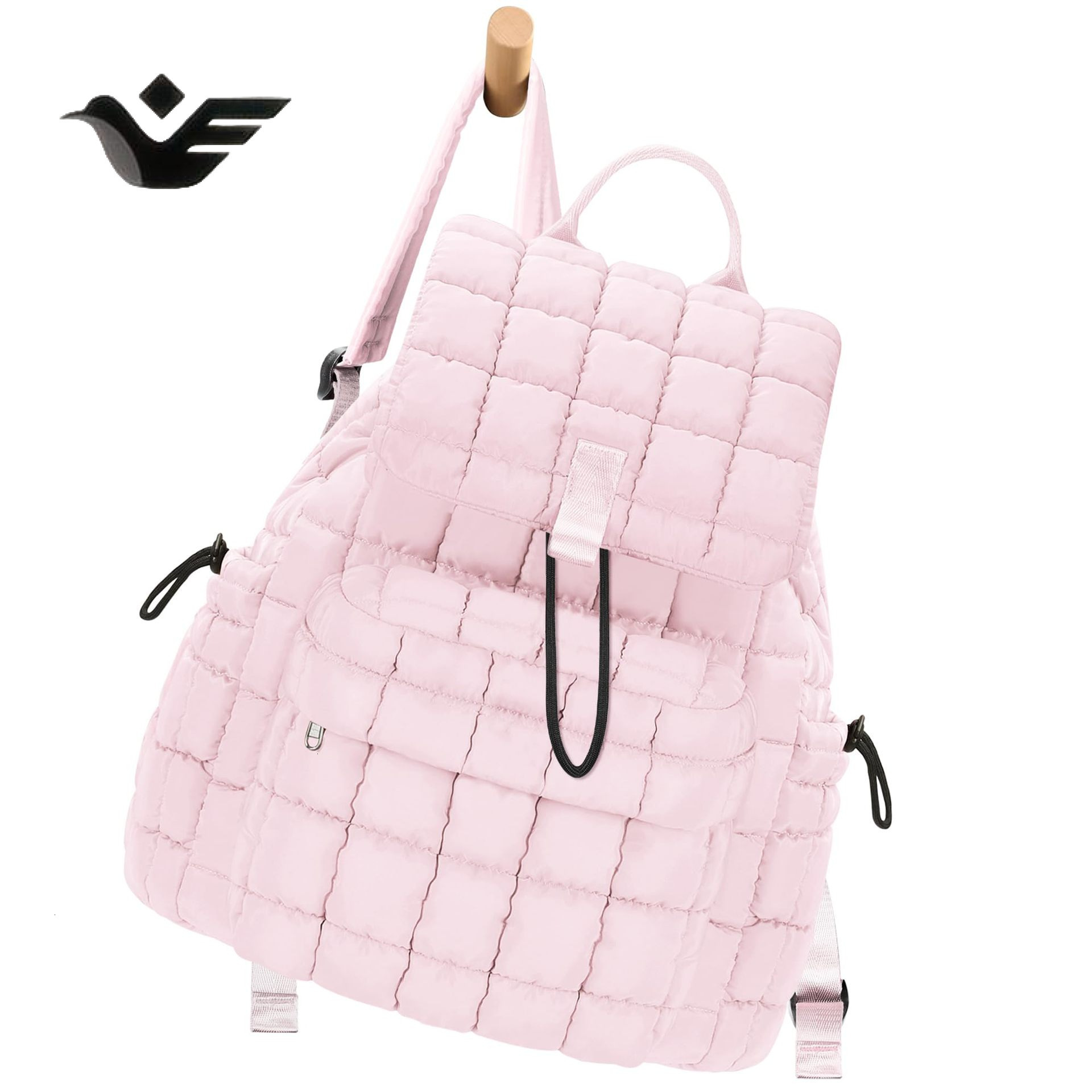 Feiyan Free Shipping New Designer Bag Luxury Shopping Bag Down Padded Backpack Women's Fashion Commuter Large Capacity Fluffy Plaid Lightweight T