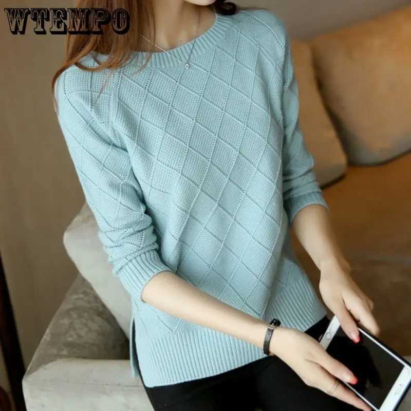 WTEMPO Autumn Winter Basic Turtleneck Knitted Bottoming Warm Sweaters Womens Pullovers Long Sleeve Pullover Jumper Tops M250904