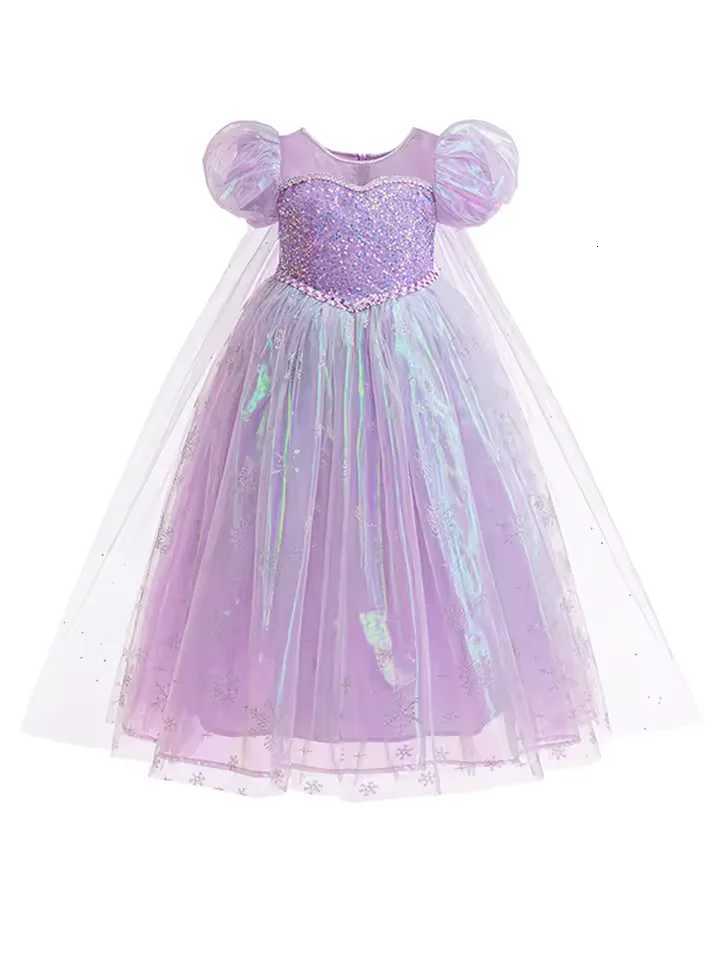 Summer Children Girl Princess Dress Short Sleeve Purple Skirt Ballet Tutu Dress for Baby Girl Birthday Children Clothes Halloween Dress Z250904