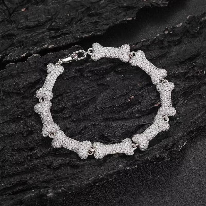 Halloween Gift Bone Skull Full Diamond Bracelet
